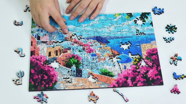 Amazon.com: Mys Aurora Scenery Puzzles for Adults, Santorini